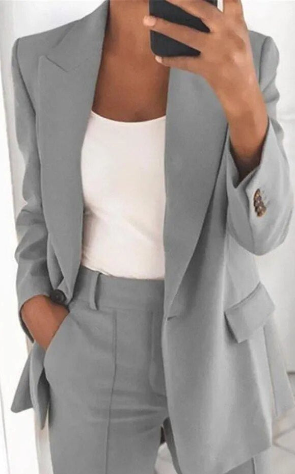 Kelly - Conjunto elegante de negocios [Blazer + Pantalones]