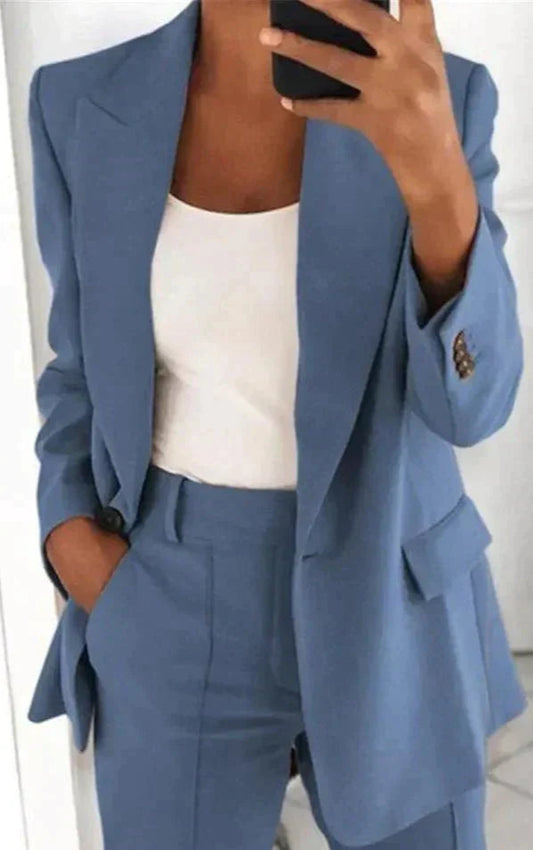 Kelly - Conjunto elegante de negocios [Blazer + Pantalones]