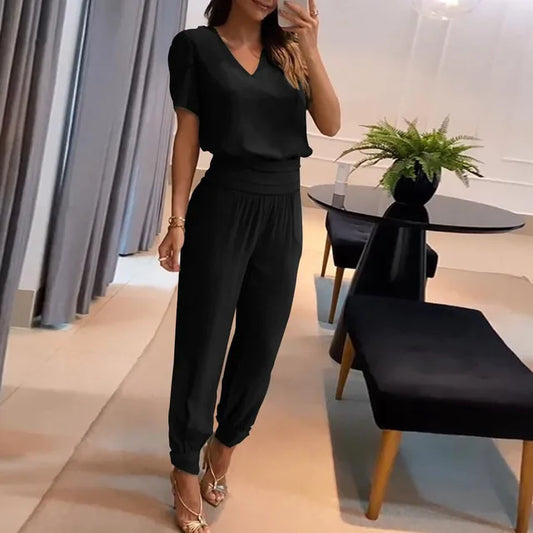 Lorraine - Elegante conjunto con top y pantalón