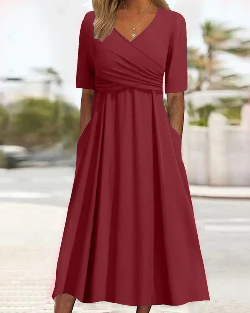 Celeste - Vestido cruzado de moda