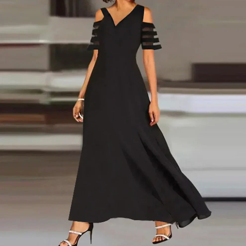Lorraine - Elegante maxi vestido con escote en V