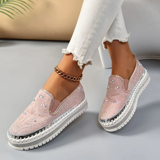 Marceline - Elegantes zapatos sin cordones brillantes