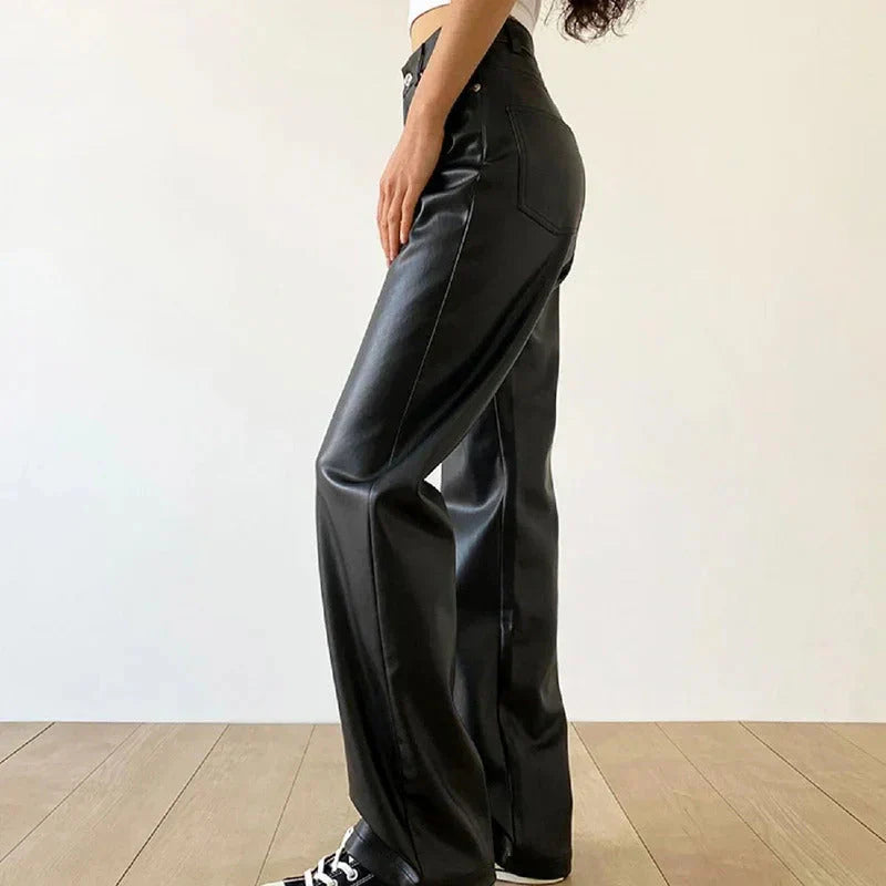 Philomena - Pantalones de cuero para mujer