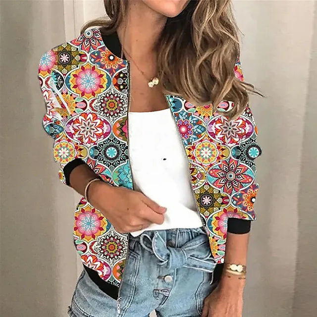 Mercy - Chaqueta estampada con cremallera