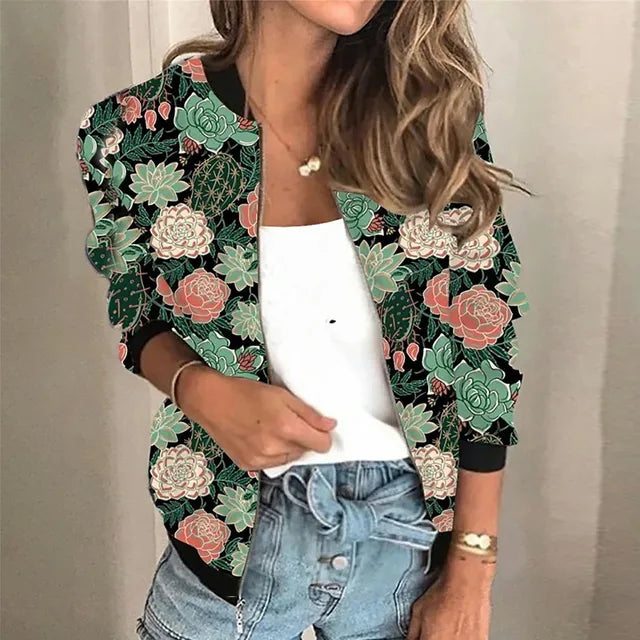 Mercy - Chaqueta estampada con cremallera