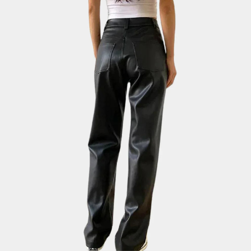 Philomena - Pantalones de cuero para mujer