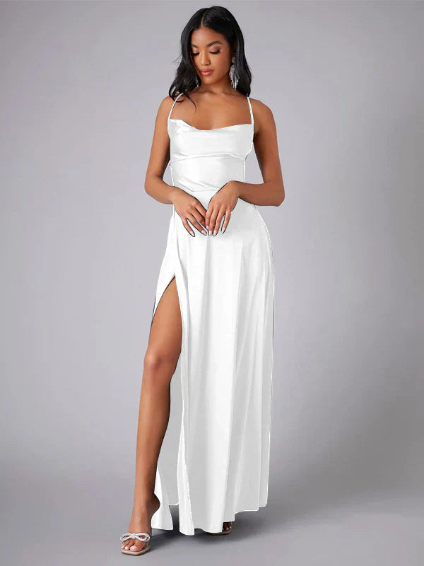 Alvaree – Elegante vestido largo de satén