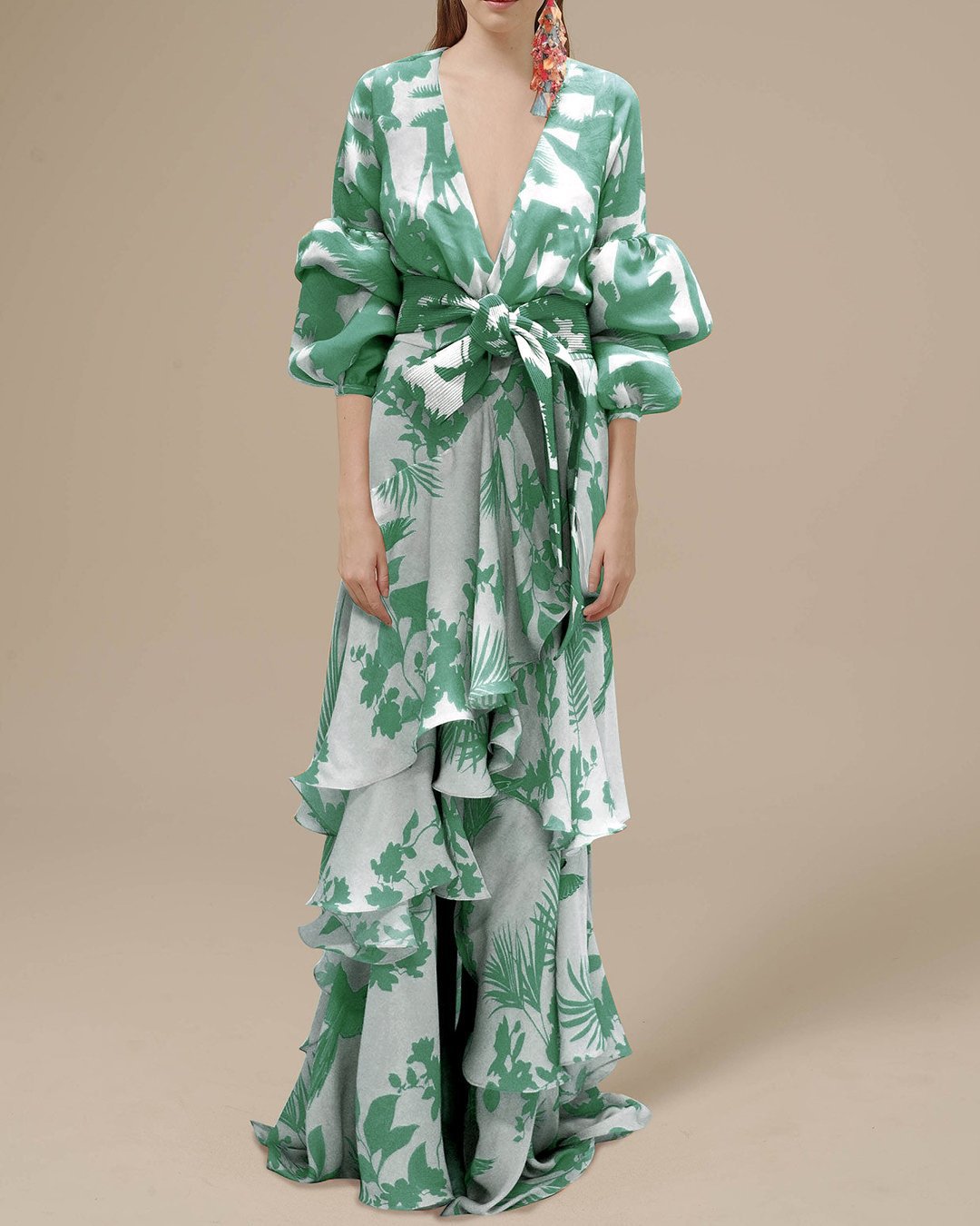 Benet - Vestido de fiesta de gasa estampada