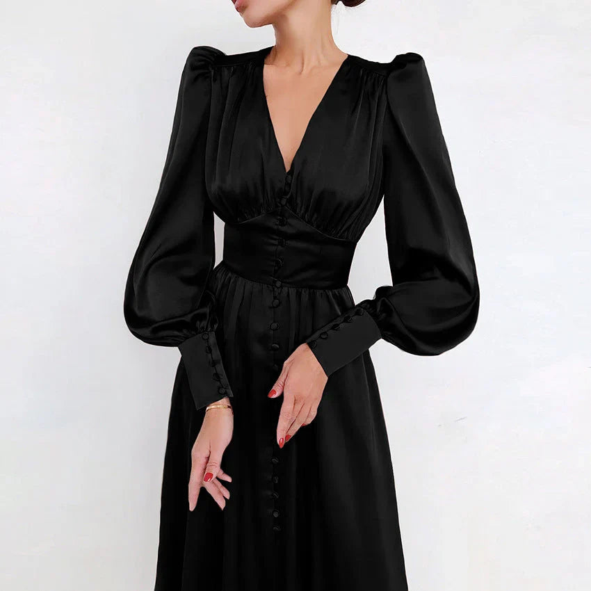 Bridget - Lantern Vestido Elegante Manga Burbuja
