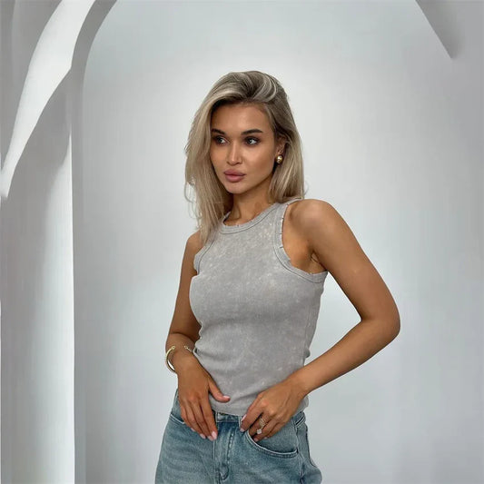 Electa - Suave camiseta sin mangas para mujer