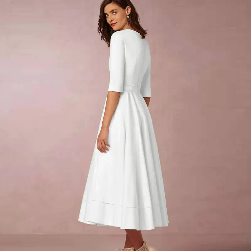 Azmira – Elegante vestido midi de corte A