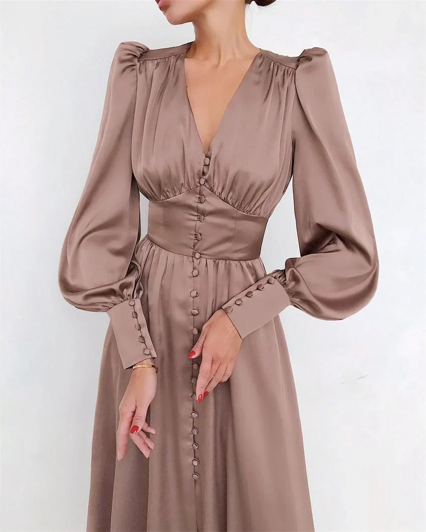 Bridget - Lantern Vestido Elegante Manga Burbuja