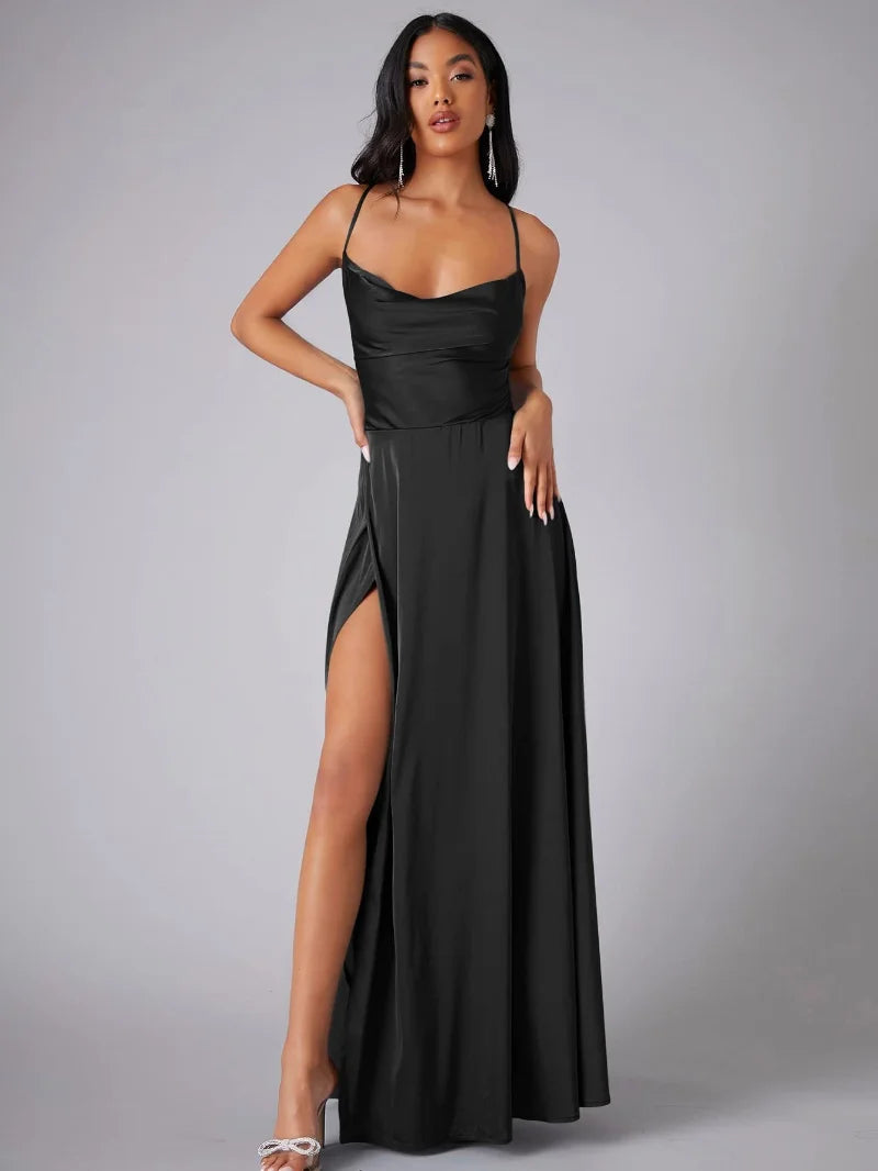 Alvaree – Elegante vestido largo de satén