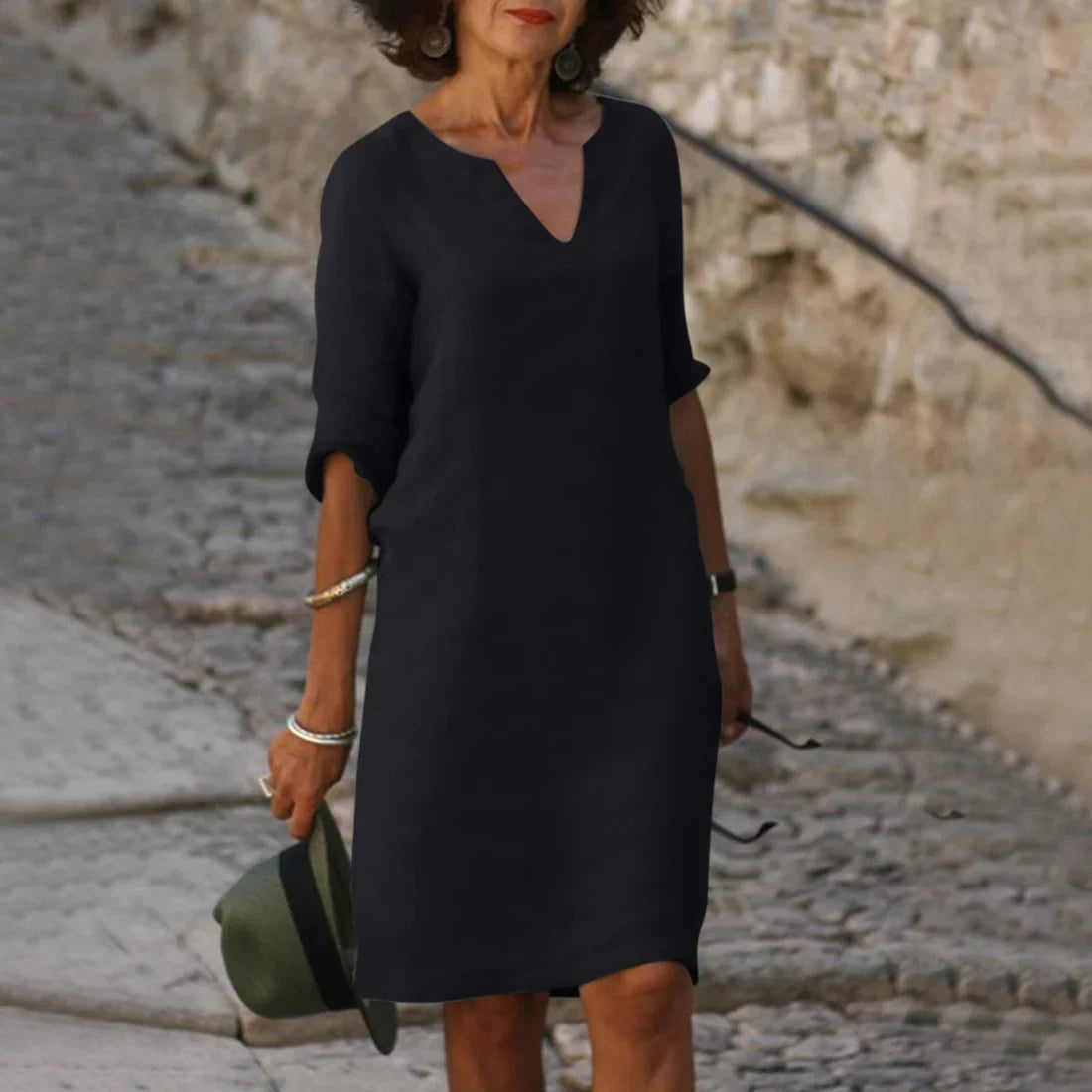 Vondra – Vestido elegante hasta la rodilla