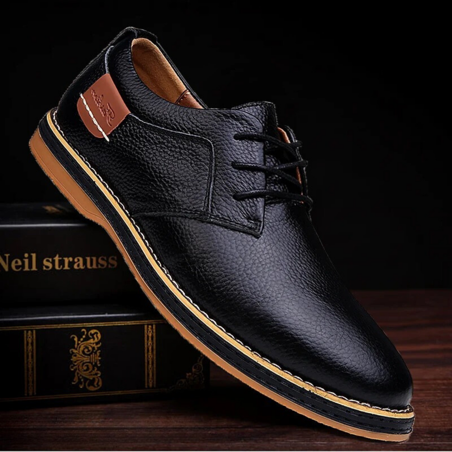 David - Zapatos de piel auténtica para hombre