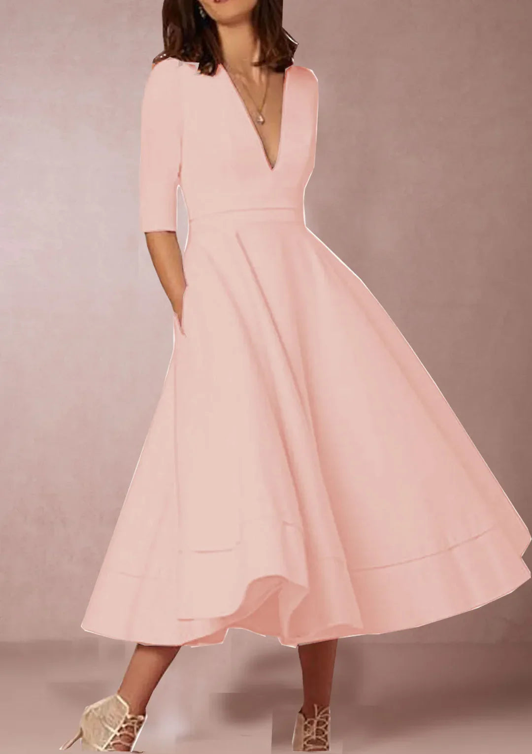 Azmira – Elegante vestido midi de corte A