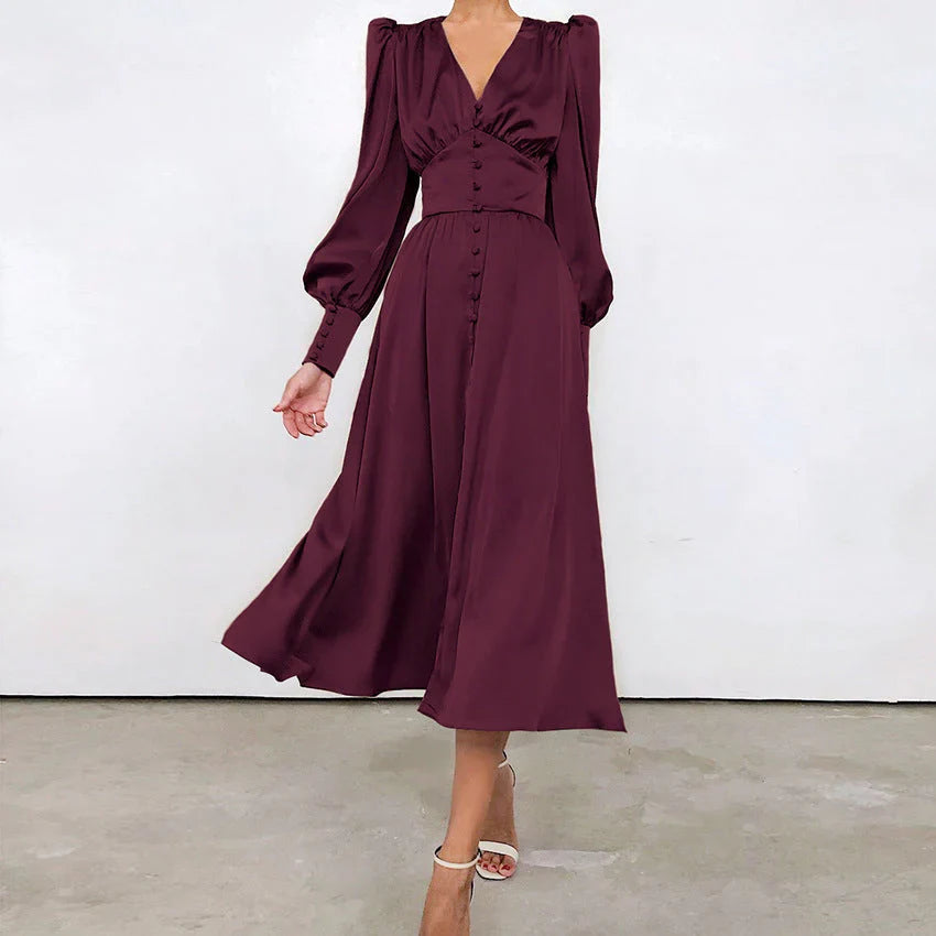 Bridget - Lantern Vestido Elegante Manga Burbuja