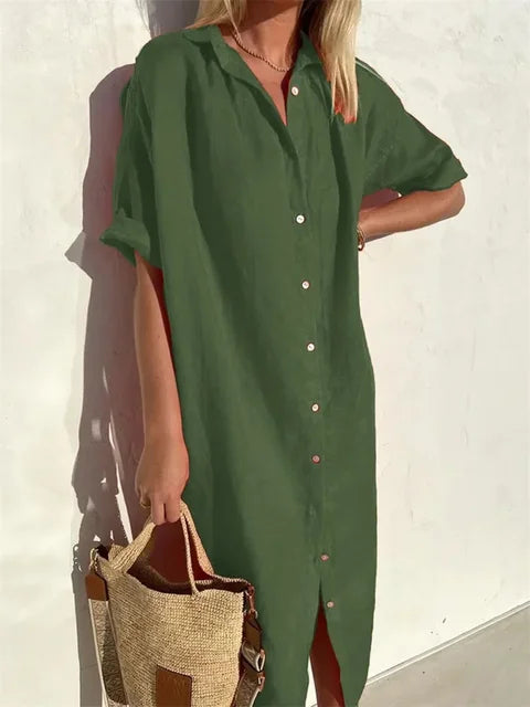 Viana - Vestido camisero de verano para mujer