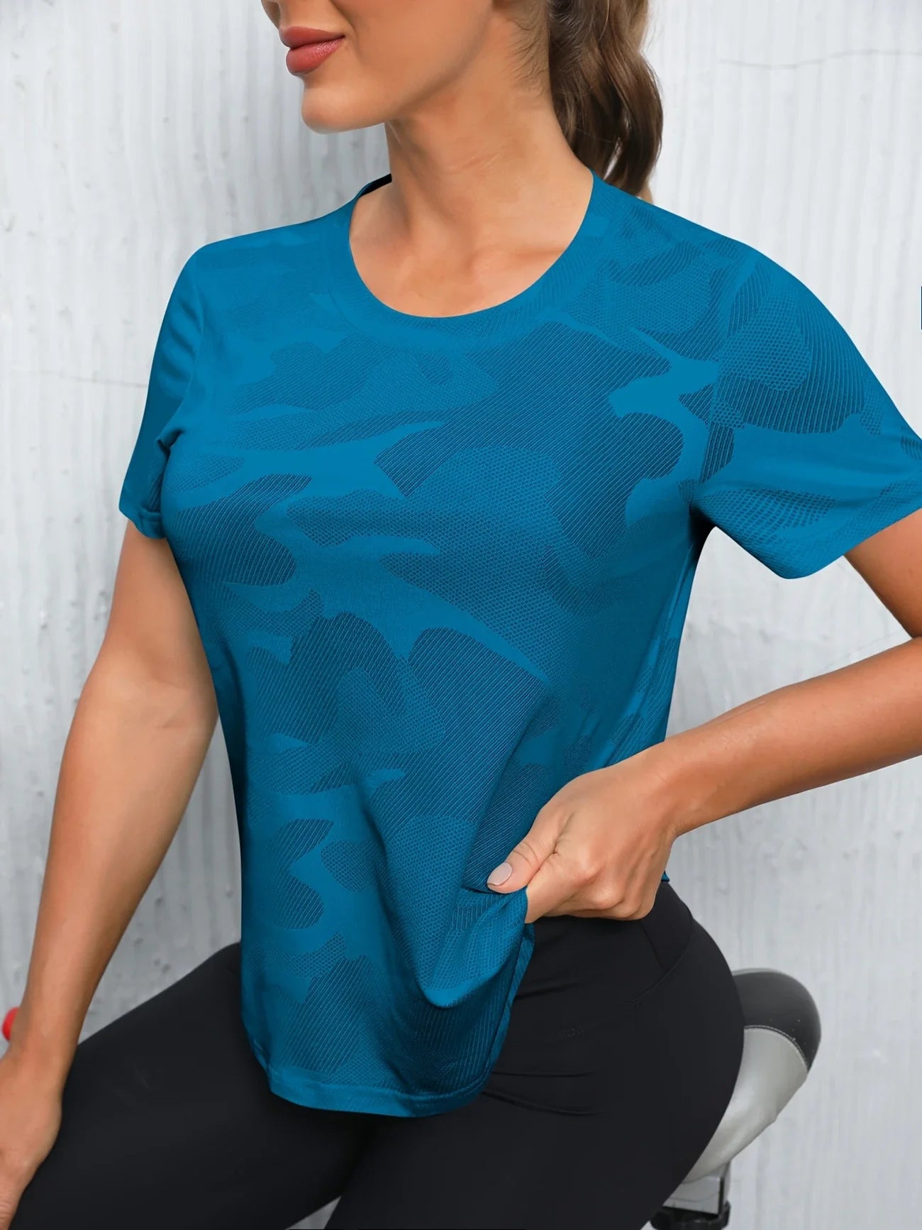 Mariona - Camiseta deportiva de camuflaje para mujer