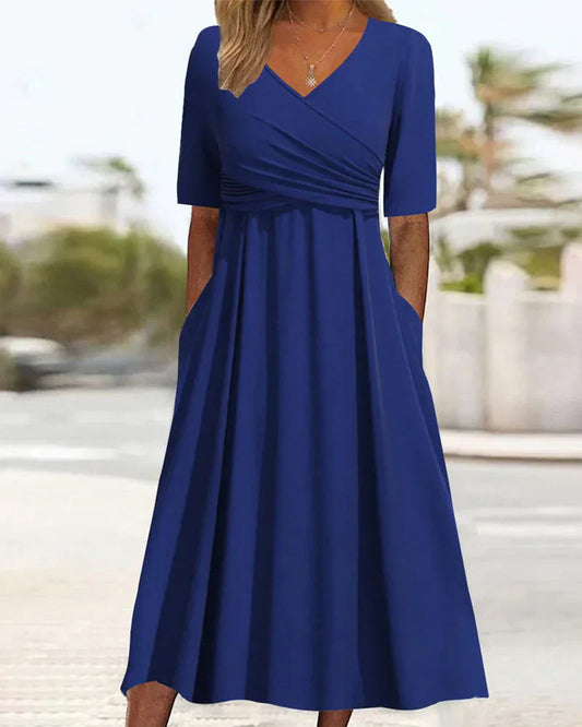 Celeste - Vestido cruzado de moda