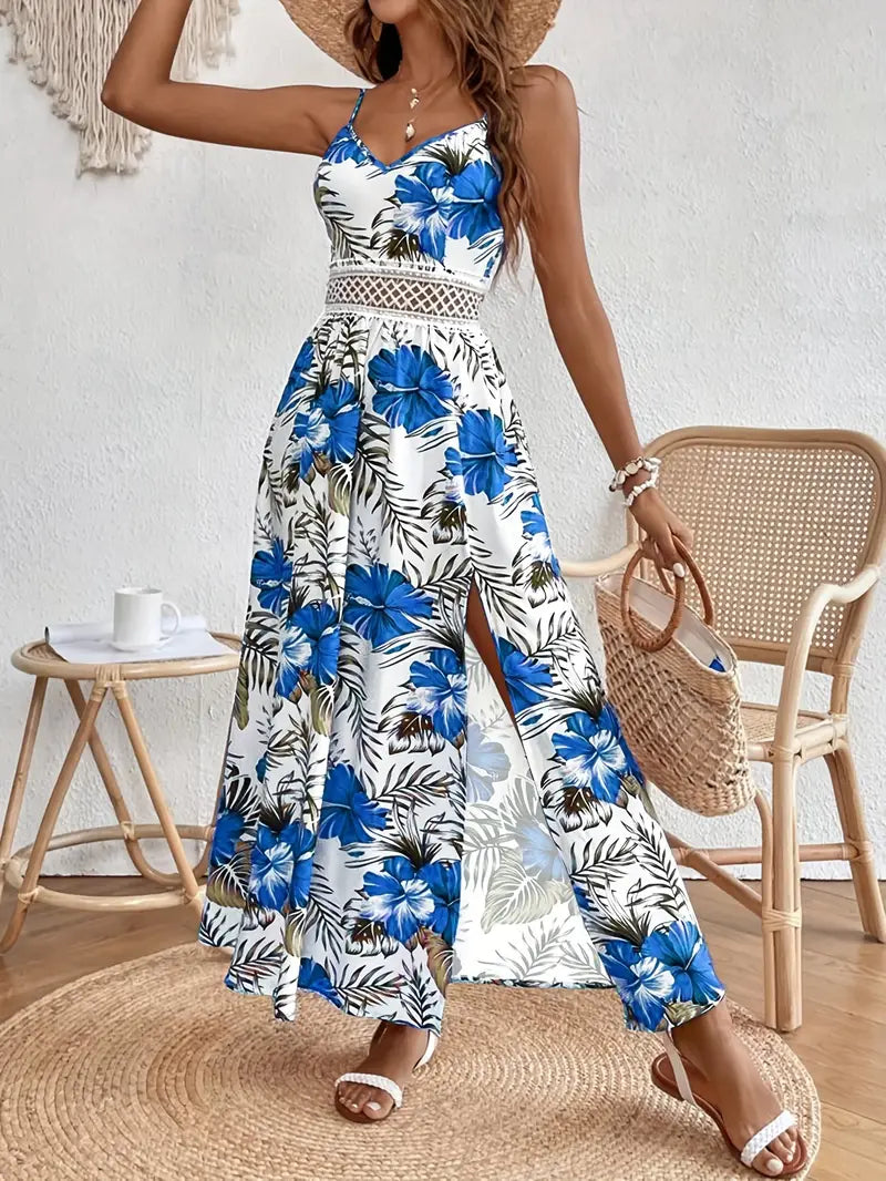 Ursula - Maxivestido estampado sin mangas para mujer
