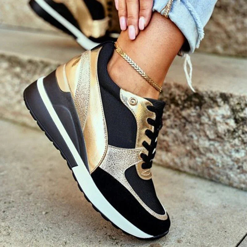 Orla - Zapatos de cuña con cordones para mujer