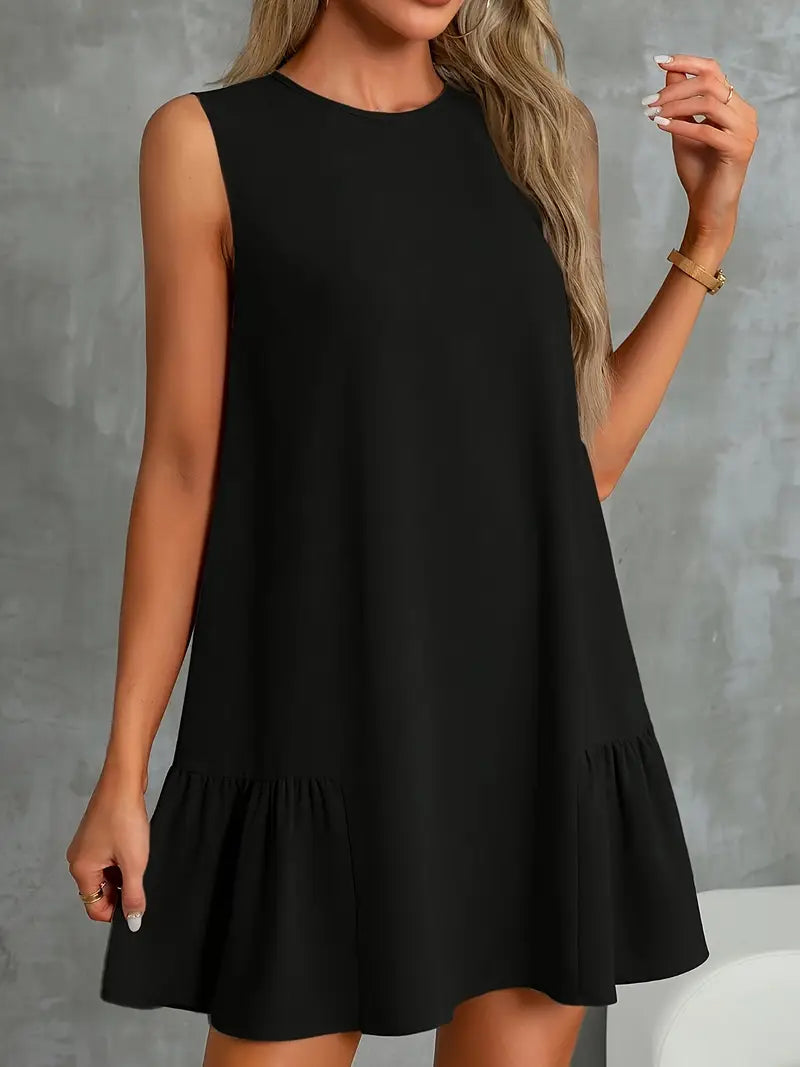 Dorsey - Elegante vestido de verano negro de corte A