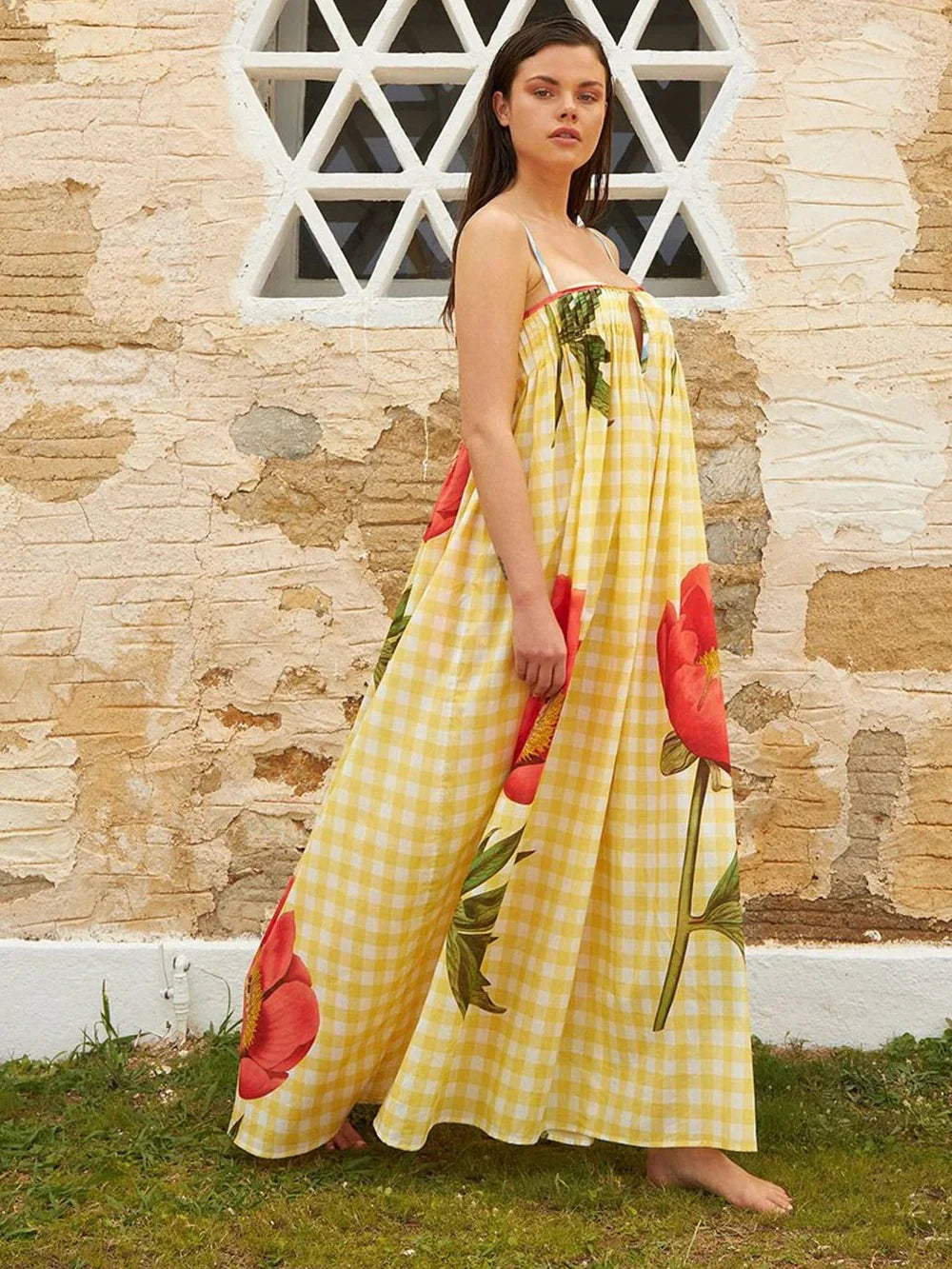 Florence - Maxivestido estampado sin mangas para mujer