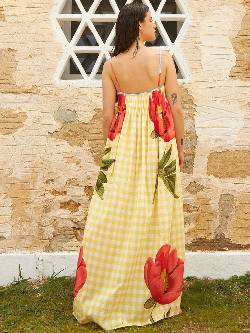 Florence - Maxivestido estampado sin mangas para mujer