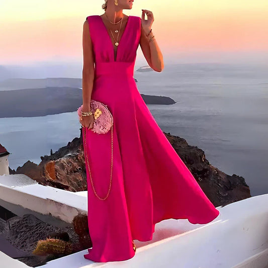 Adelia - Elegante vestido estampado sin mangas para mujer