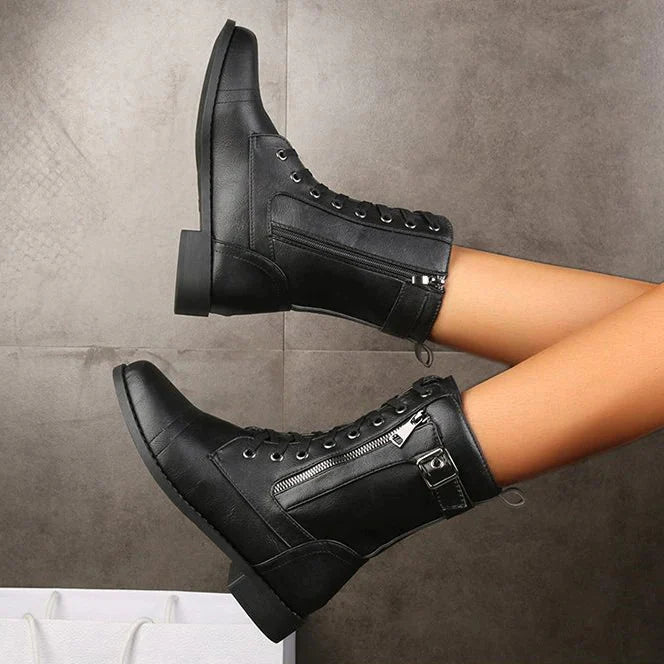 Isolde - Botas de cordones de media caña