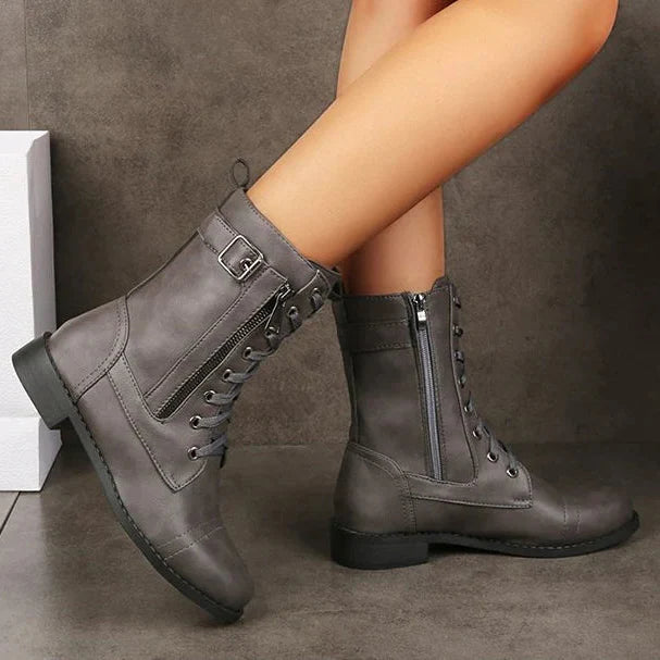 Isolde - Botas de cordones de media caña