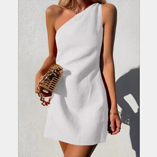 Lenore - Elegante y estiloso vestido de un hombro para mujer