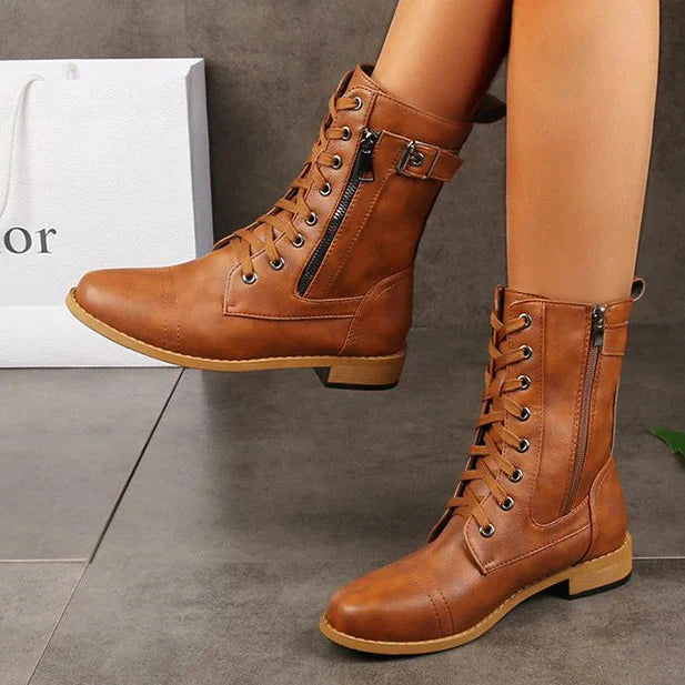 Isolde - Botas de cordones de media caña