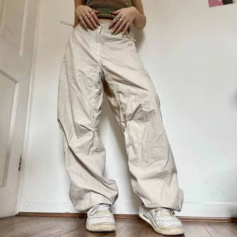 Tilda - Pantalón cargo informal con cordón
