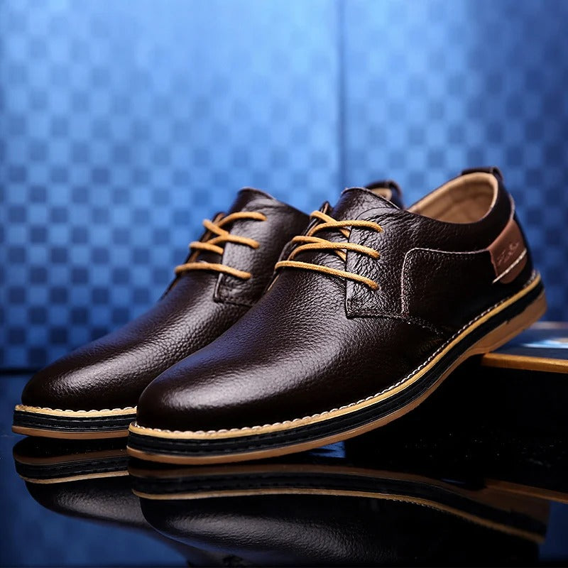 David - Zapatos de piel auténtica para hombre